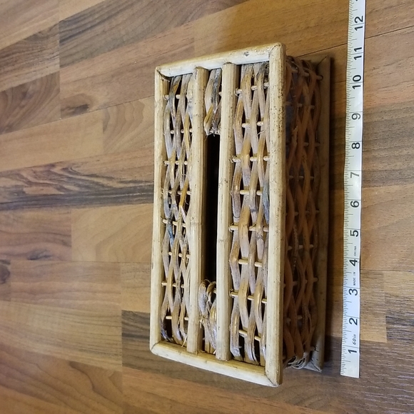 Bamboo Rattan Tissue Box Cover - Picture 11 of 12